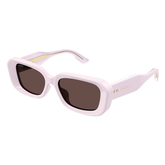 NEW GUCCI SQUARE SUNGLASSES GUCCI GG1531SK 003 PINK BROWN EYEWEAR - Picture 1 of 3
